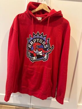 Mitchell & Ness Red Toronto Raptors Graphic Hoodie